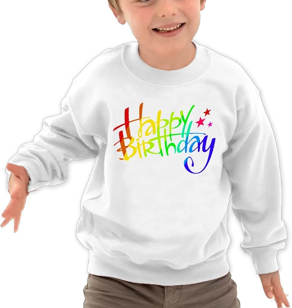 Lovely Happy Birthday Kids Crew Neck Hoodie Clothing
