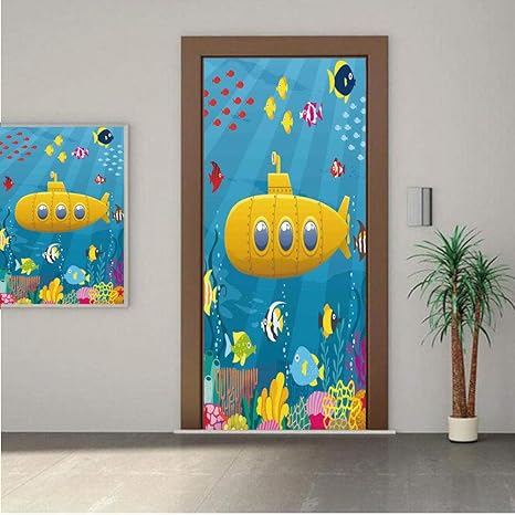 SoSung - calcomanía decorativo para pared de puerta de submarino