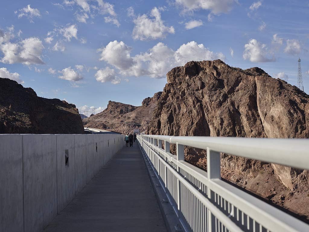 18 x 24 Ready to Hang Canvas Wrap of Pedestrian Walkway on The 2010 Mike O'Callaghan-Pat Tillman Memorial Bridge Past The Massive Hoover Dam j04 2018 Highsmith