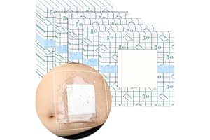 SINAISEA Ostomy Shower Cover Waterproof Ostomy Bag Covers Shower Guard Stoma Shower Shields Colostomy Bathing Bags Shower Protector Adhesive Bandage with Non-Stick Pad for Showering 8"x8" 25 Pcs