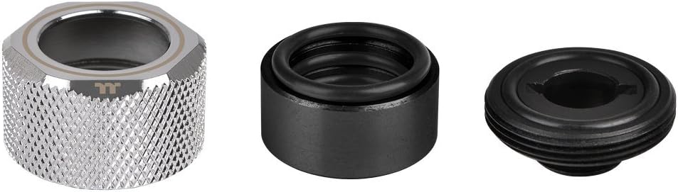 Thermaltake 16 mm Pacific C-PRO G1/4 PETG Tube OD Compression Fitting - Chrome - Image 4