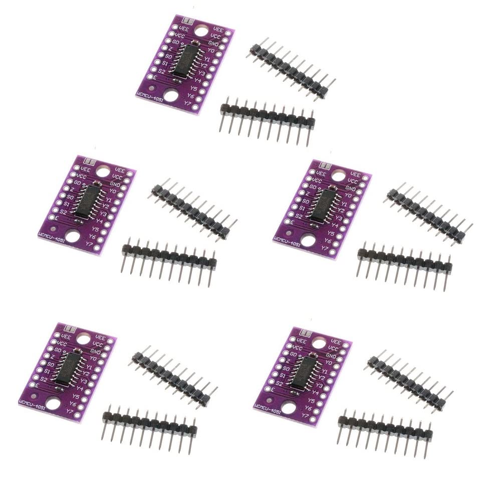Fasizi 5PCS 74HC4051 8-Channel-Mux Analog Multiplexer Selector Module