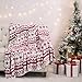 Bedsure Fleece Blanket Twin Size, Red and White Super Soft Plush Warm Winter Blanket for Bed, Couch and Gifts, 60 x 80 inches