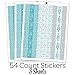 Teal Blue Elephant Boy Baby Shower Mini Chocolate Candy Bar Wrapper Labels, Party Favor Stickers - 45 Count
