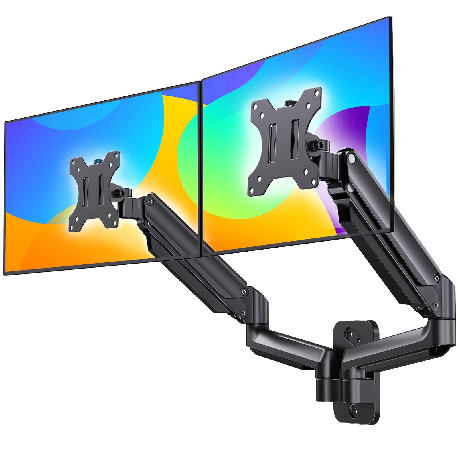 HUANUO Dual Monitor Wall Mount Up To 32 inch Screens Wall Monitor HUANUO Dual Monitor Wall Mount Up To 32 inch Screens Wall Monitor