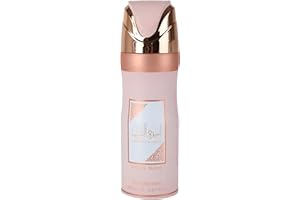 Lattafa Asdaaf Ameerat Al Arab Prive Rose – Floral, Fruity, Musky, Sweet – Perfumed Deodorant Spray for Women, 6.67 Ounce / 200 ml