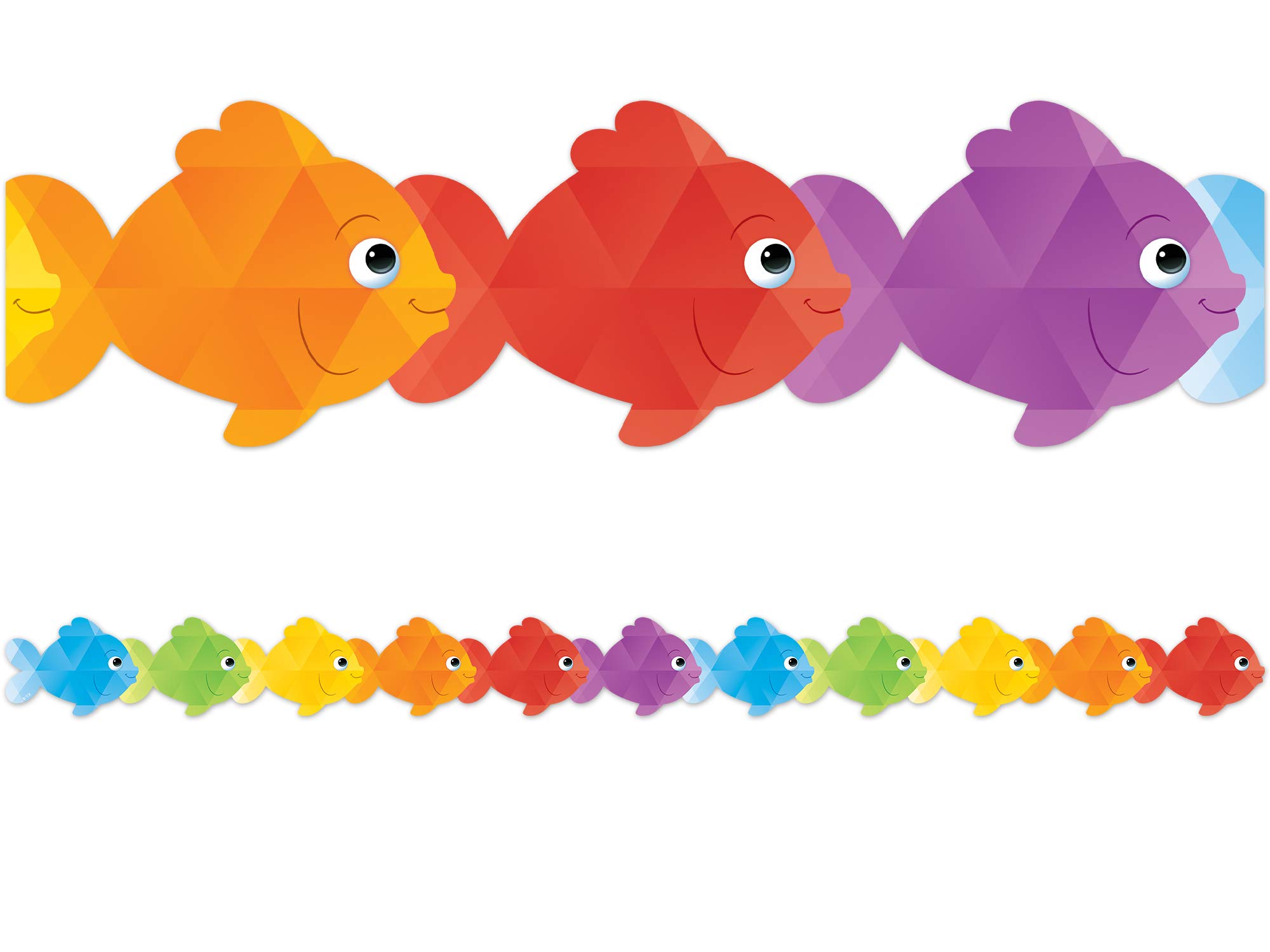 Photo 1 of Teacher Created Resources Colorful Fish Die-Cut Border Trim (TCR3497)