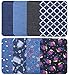 Hibery 16 Pack Denim Iron On Patches Knee Patches for Jeans Clothing No-Sew Shades Blue Jean Patches (4.9'' x 3.7'')