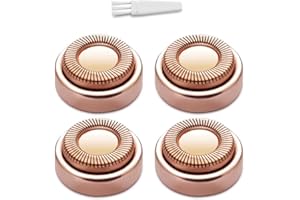 NYKKOLA Facial Hair Remover Replacement Heads, for Flawless Women Lip Soft Touch, Chin, and Cheeks Cleaning as Seen on TV 18K Gold-Plated Rose Gold 4 Count