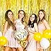 Premium Gold Bachelorette Party Decorations Bridal Shower Supplies Kit - for Classy Bride-To-Be - Tiara, Sash, Diamond Ring Balloon, Fringe Curtains, BRIDE Balloons, Latex Balloons, Tattoos, Straws