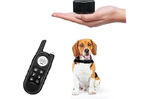 UBANINVA Tiniest Dog Shock Collar, Lightest Dog Training Collar with Remote for Small Dogs 5-15lbs & Medium Large Dogs/Puppies, Waterproof, Rechargeable, 1300ft Range (Black&Small)
