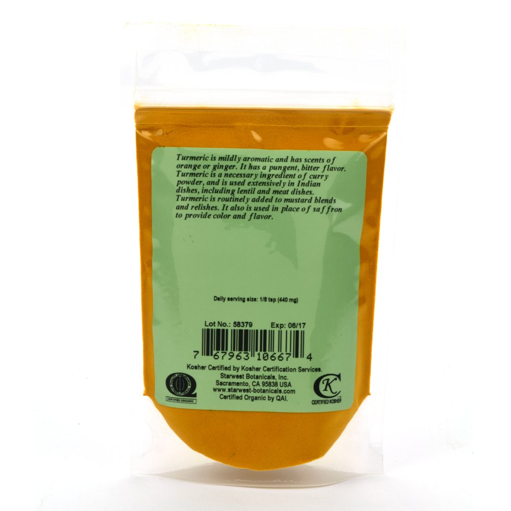 Starwest Botanicals Organic Turmeric Root Powder, 1 Pound Bulk: Health & Personal Care