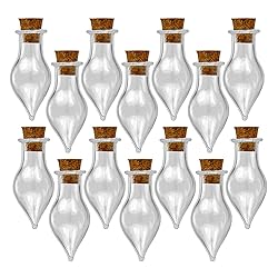 MIGK 24pcs Small Mini Glass Jars Bottles with Cork
