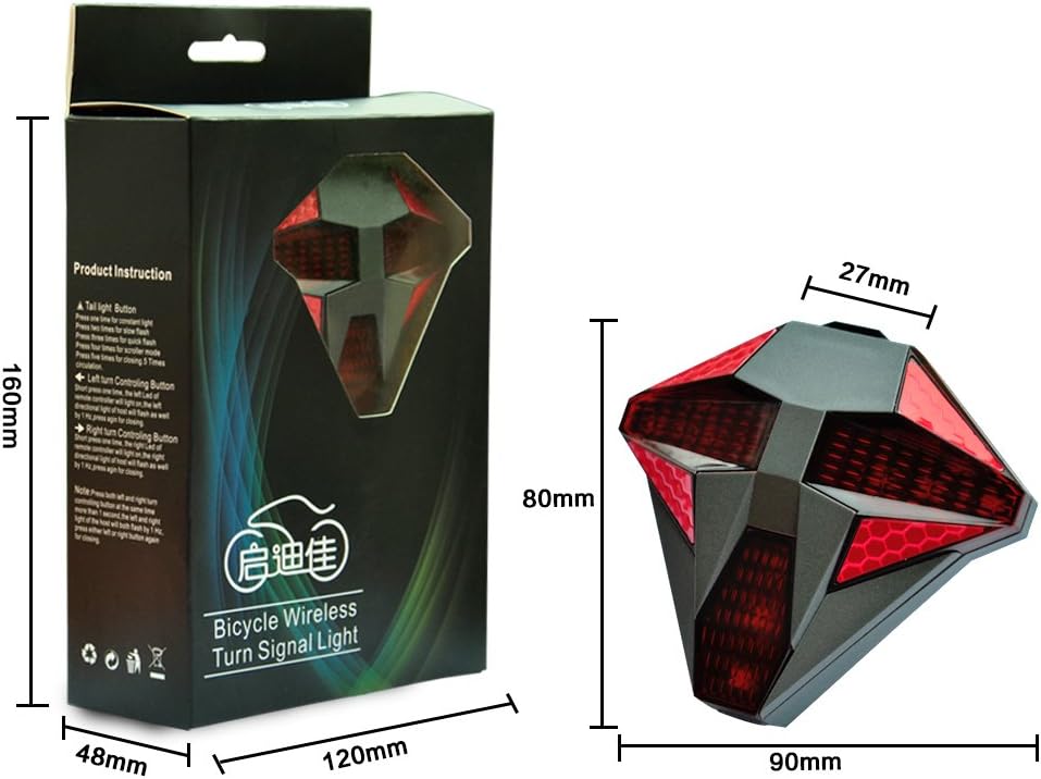 belladeal bicycle tail light