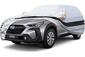 Holthly 10 Layers SUV Car Cover Custom Fit for Subaru Outback (1994-2025) Waterproof All Weather for Automobiles, Outdoor Full Cover Rain Sun UV Protection.Silver