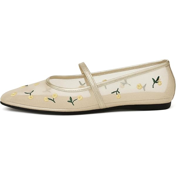 VOLEECE Zapatos De Ballet De Malla Para Mujer, Con Punta