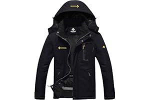 GEMYSE Men's Mountain Waterproof Ski Snow Jacket Winter Windproof Rain Jacket