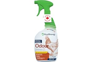 Eco Strong Coop Refresher for Chickens | Made in Canada | Coop Smell Eliminator, Live Chicken Supplies and Essentials (946 mL