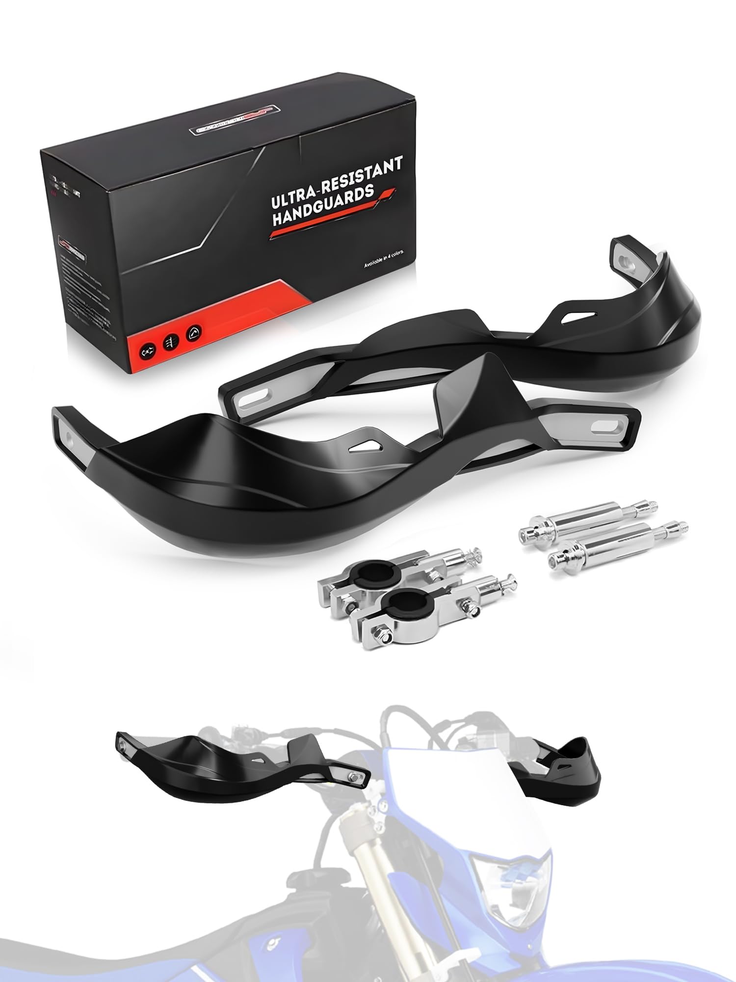 Photo 1 of JFG RACING Dirt Bike Handguards,7/8'' and 1 1/8'' Handlebar Motorcycle Hand Guards Accessories Universal for Dirtbike Snowmobile ATV Motocross Enduro Pit Bike MX Off Road -Black