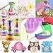 Slime Supplies Kit 63 Pack - Big Slime Making Kit Include Floam Balls Glitter Animal Flower Fruit Slices Fishbowl Beads Paper Sugar - DIY Slime Making Accessories - Slime Making Tools & Containers