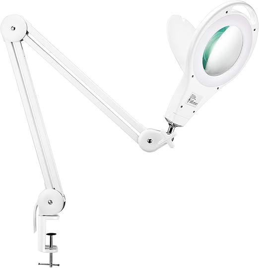 Amico LED Magnifying Lamp，Lighted Magnifier with Bright LED, Magnifying
