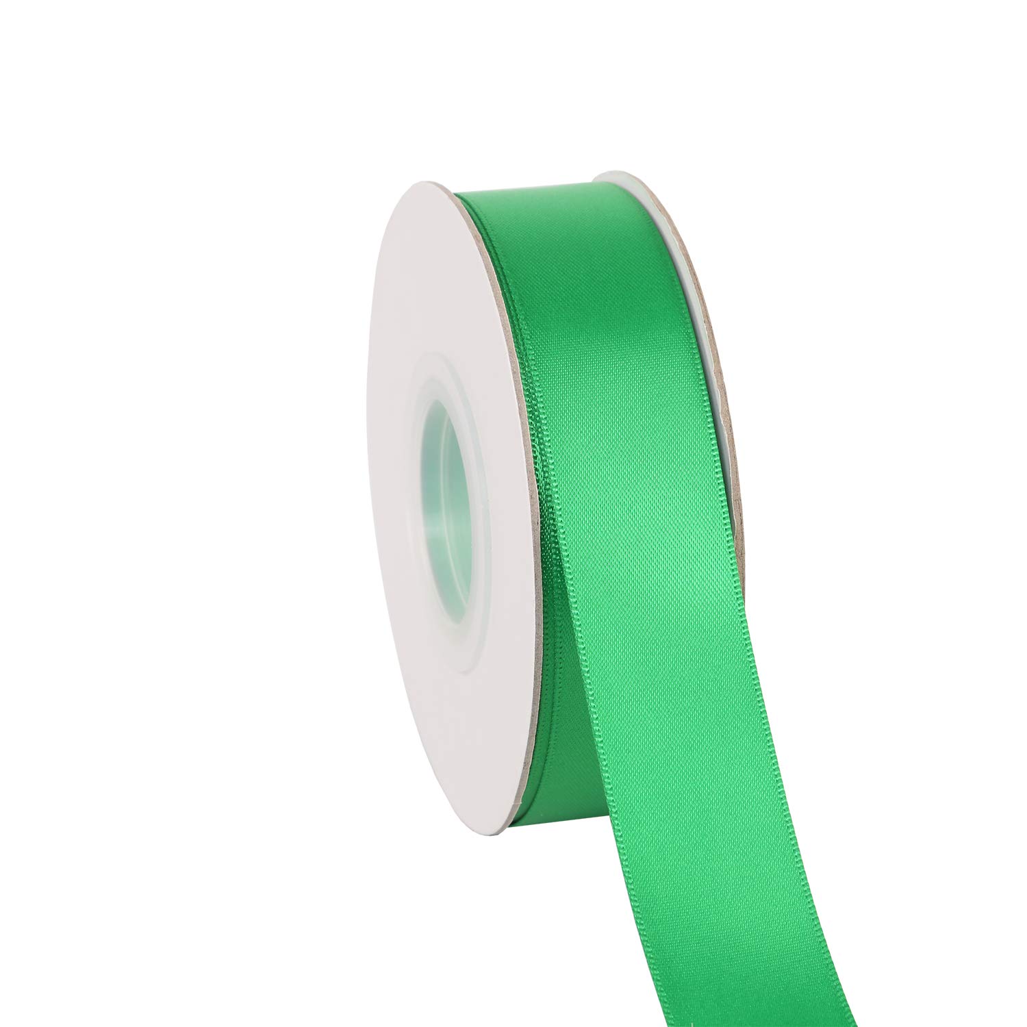 Ribbonitlux 25mm Wide Double Face Satin Ribbon 22 Meters (580-Emerald, Set for Gift Wrapping, Party Decor, Sewing Applications, Wedding and Craft