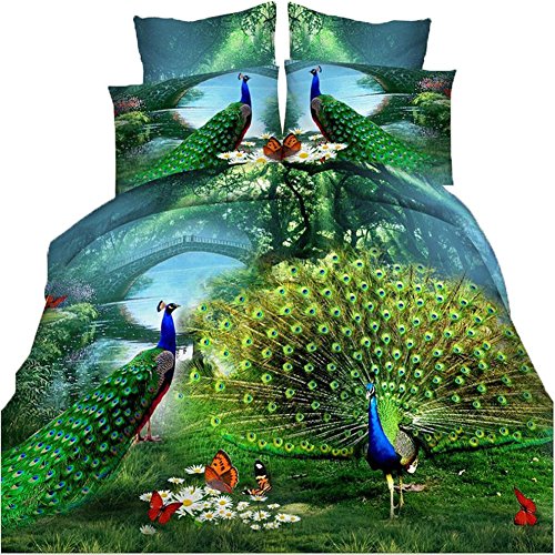 Nmch Pillowcase & Sheet Sets, 3D Animal Print, King Size (D) - Thumbnail 2