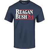 Reagan Bush '84 Retro T-Shirt Vintage Presidential Campaign Tee Shirts