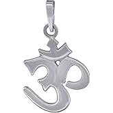 Jewels By Lux Sterling Silver Unisex Om Symbol Religious Charm Pendant