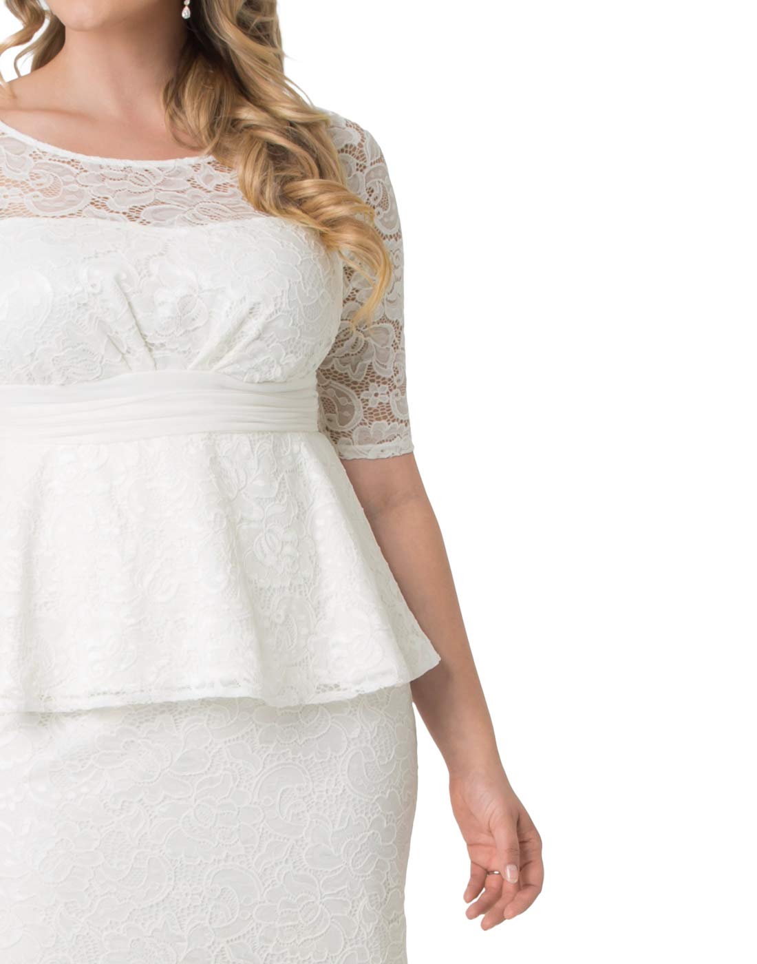 peplum wedding dress plus size