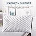 Lexeme Premium Adjustable Loft Shredded Hypoallergenic Memory Foam Pillow for Sleeping with Removable Bamboo Cover for Home & Hotel Collection Plus Pillow Protector Queen Size