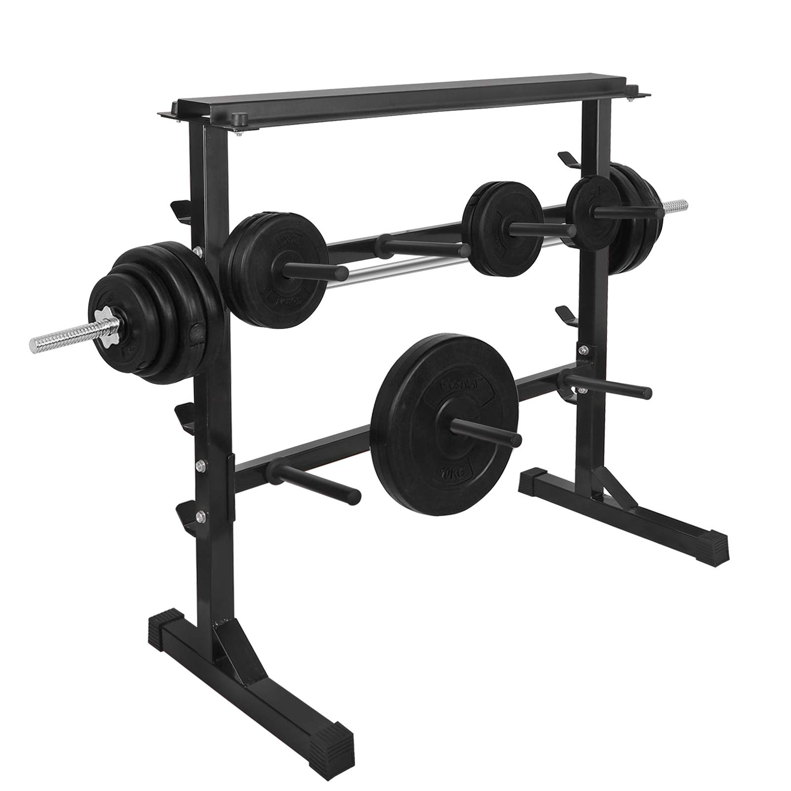 Olympic Weight Plate Barbell Plates Rack Bumper Bar Stand Holder