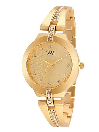 Analogue Gold Dial Stainless Steel Women's Watch