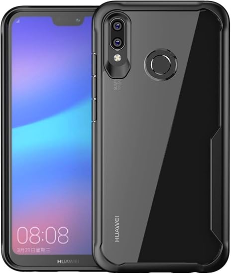 Amazon.com: KumWum Shockproof Case for Huawei P20 Lite Transparent Cover Heavy Duty Protection, Black