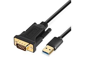 USB to VGA Adapter Cable 1.5M/5FT Compatible with Mac OS Windows 10/8/7, USB 3.0 to VGA Male 1080P Monitor Display Video Adap