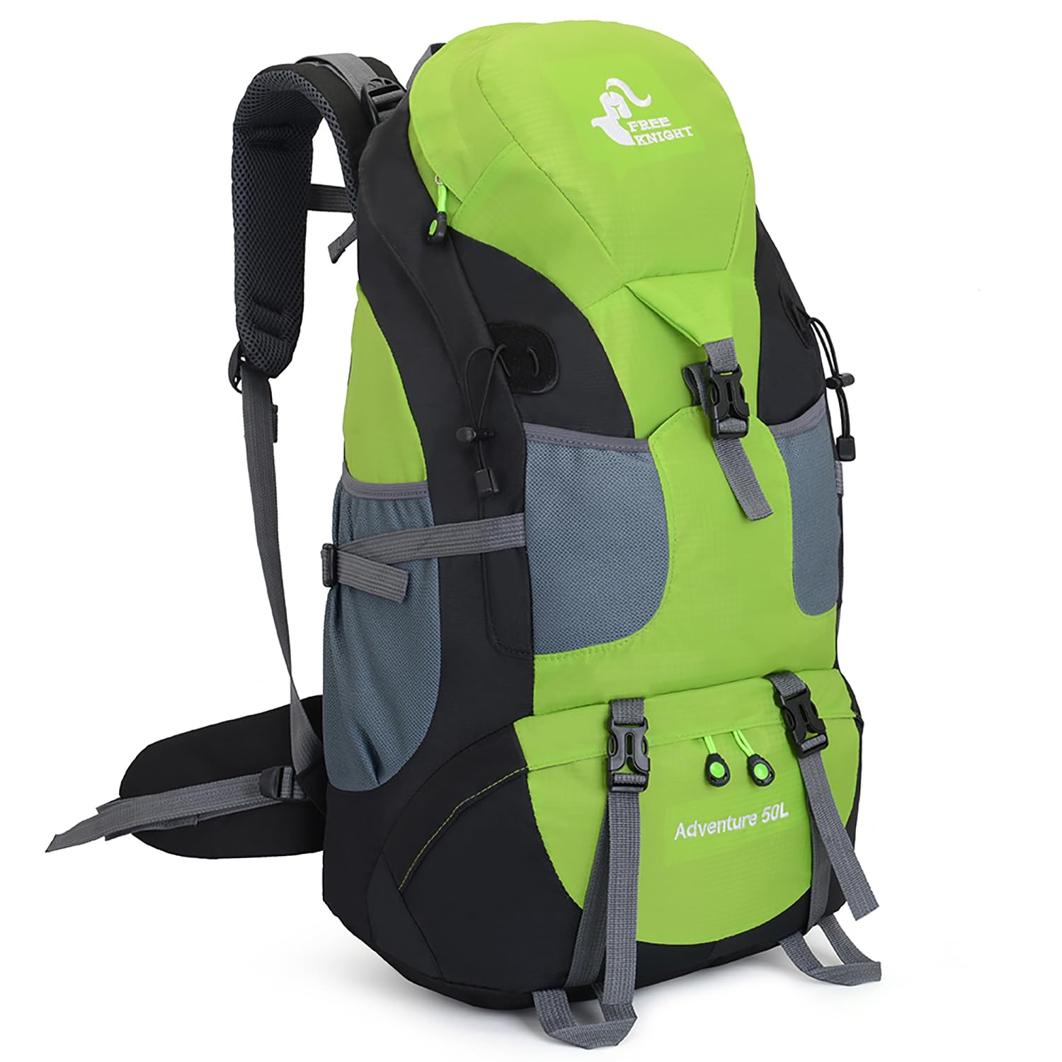 Bseash 50L Hiking Backpack, Water Resistant Lightweight Outdoor Sport Daypack Travel Bag for Camping Climbing Touring (Green - No Shoe Compartment) โ image 1