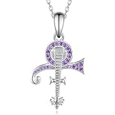 Cujiesp Prince Memorabilia Merchandise Princes Symbol Necklace 925 Sterling Silver Note Symbols Rock Band Music Lovers Unique Jewelry Fashion