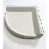 Squarefeet Depot Corner Shower Shelf Color Code 0135 Almond Ceramic Thinset Mount 8-3/4" x 2-5/8" (THINSET OR Adhesive Mount, NO Need for Hardware)