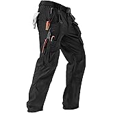 IGOLUMON Men's Stretch Tactical Pants, Ripstop Cargo Pants Outdoor Lightweight EDC Hiking Work Pants with 10 Pockets