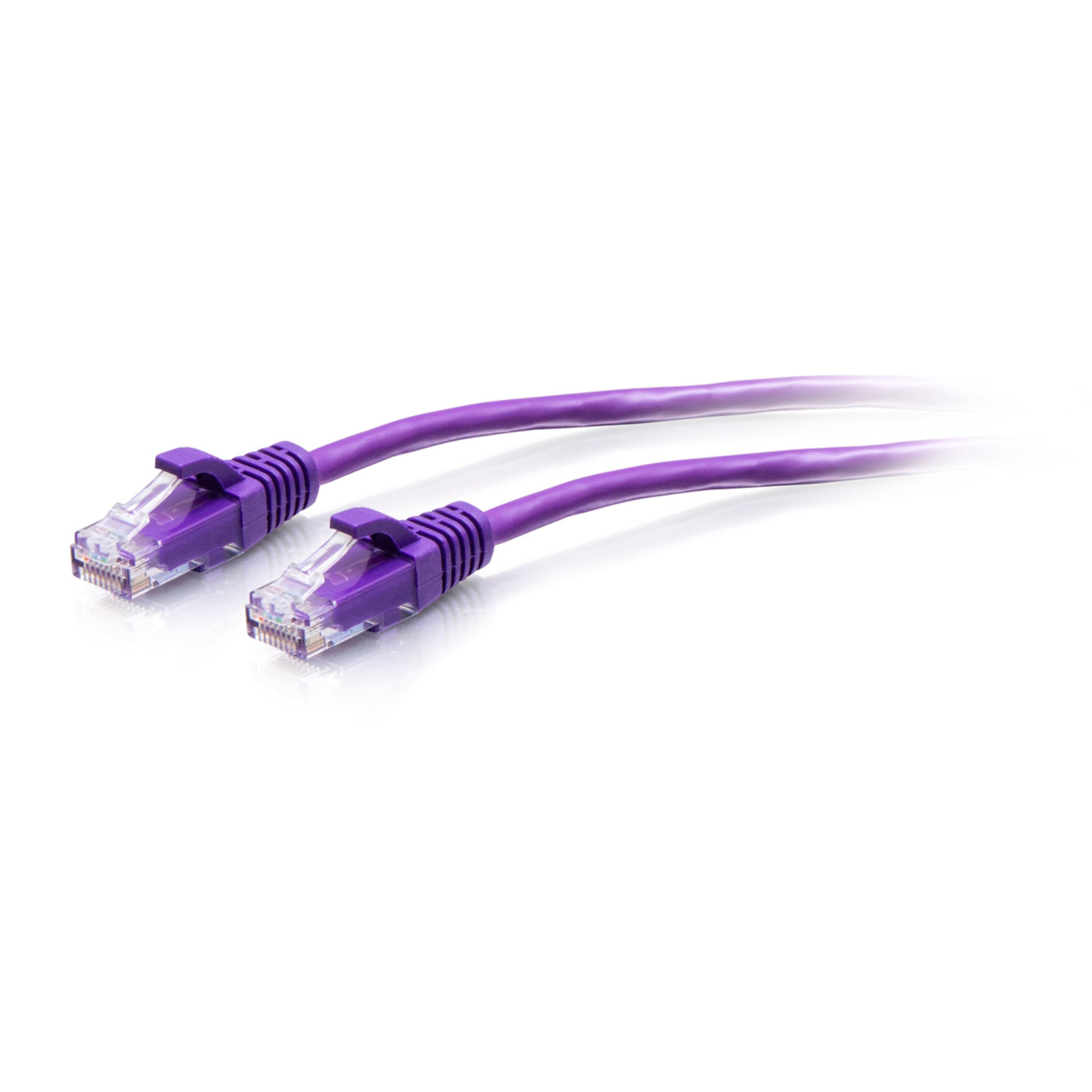 C2G 2.1M (7Foot) CAT6A Extra Flexible Slim Ethernet Cable, Ideal for use with Router, Modem, Internet,Wifi boxes, Xbox, PS5, Smart TV, SKY Q, IP Camera. Delivering Ultra Fast Internet Speeds. PURPLE