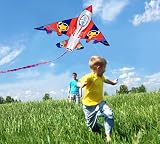 HONBO HUGE Fighter Plane Kite 58in Wide Easy Fly Kit Line Swivel Included view 4
