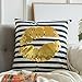MIULEE Pack of 4, Gold Stamping Soft Solid Decorative Outdoor Square Throw Pillow Covers Set Cushion Case for Sofa Bedroom Car 18 x 18 Inch 45 x 45 cm