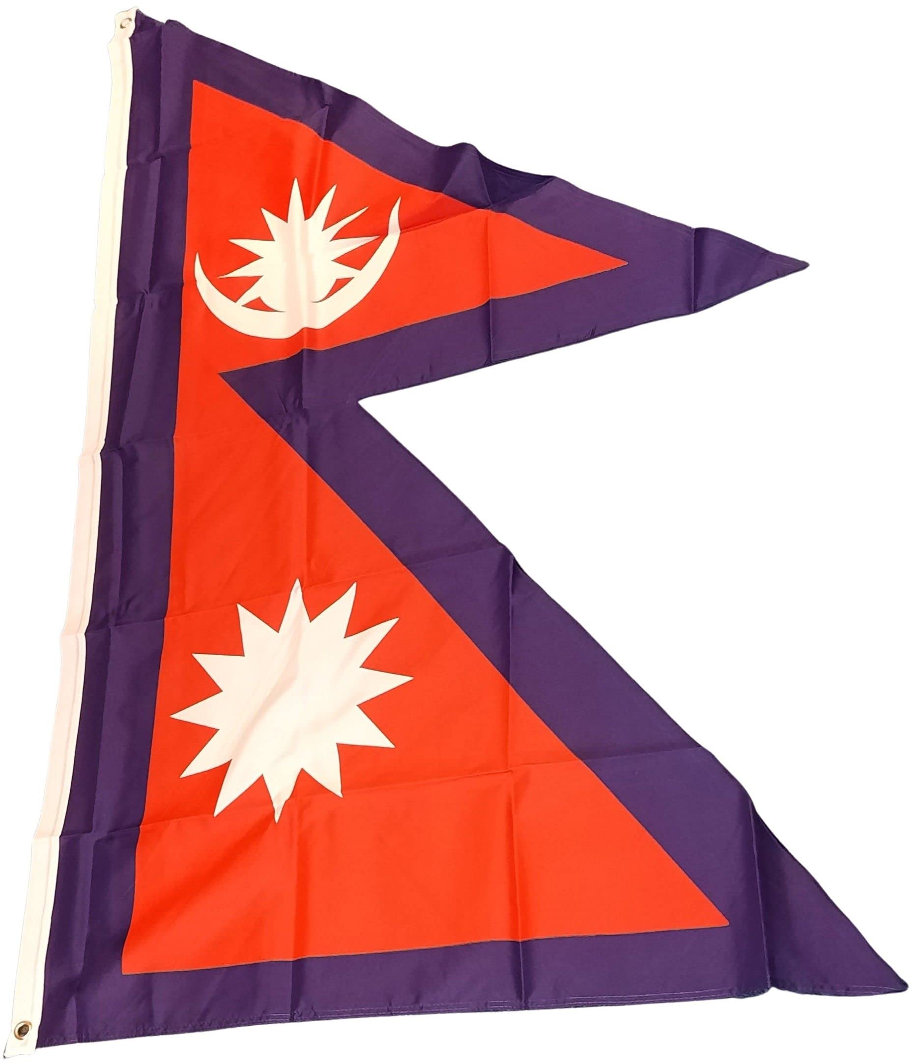 NWFlags Nepal Flag 3ft x 2ft 75d Premium Polyester Suitable For Flagpoles | Strong Polyester 3x2 foot material flag with Eyelets