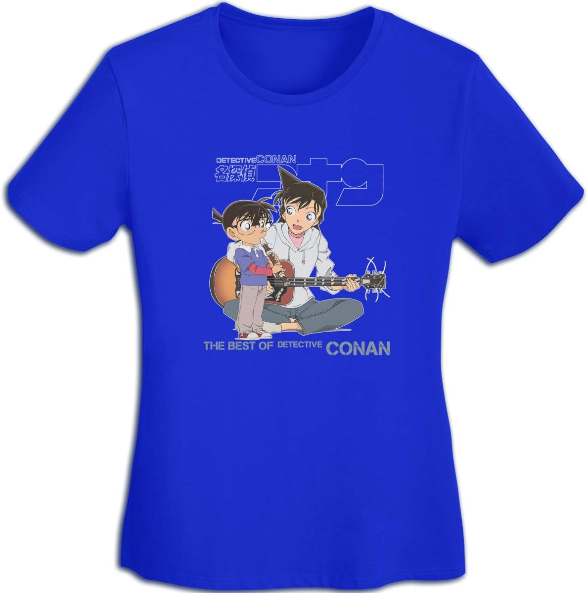 Detective Conan Women's T-Shirt Short Sleeve Fashion Rock Tops Black