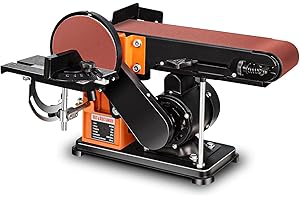 DAJYAWON MM1510 3.2-Amp Belt Sander, 4 x 36 in. Belt and 6 in. Disc Sander, 2/3HP Belt Disc Sander Combo with 2 Dust Collection Port, Bench Belt Sander for Woodworking, Metal Working