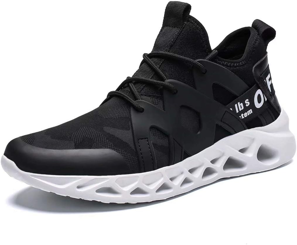 Pozvnn Men's Sneakers Mesh Ultra Lightweight Breathable Athletic Running Walking Gym Shoes Fashion Personality Shoe Outdoor Sport