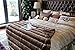 Tache 63 X 90 Inch Elegant Golden Dark Brown Faux Fur Super Soft Warm Sherpa Throw Blanket, Twin Size