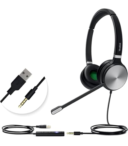 Amazon.com: Cisco Headset 322Q USB-C, Wired Dual On-Ear Headphones