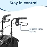 Days Lightweight Tri Wheel Walker Rollator – Aluminium Mobility Walker Purple view 5