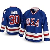 UNLC Jim Craig #30 Miracle 1980 USA Olympic Hockey Jersey – Stitched Letters, Adult Sizes S–5XL
